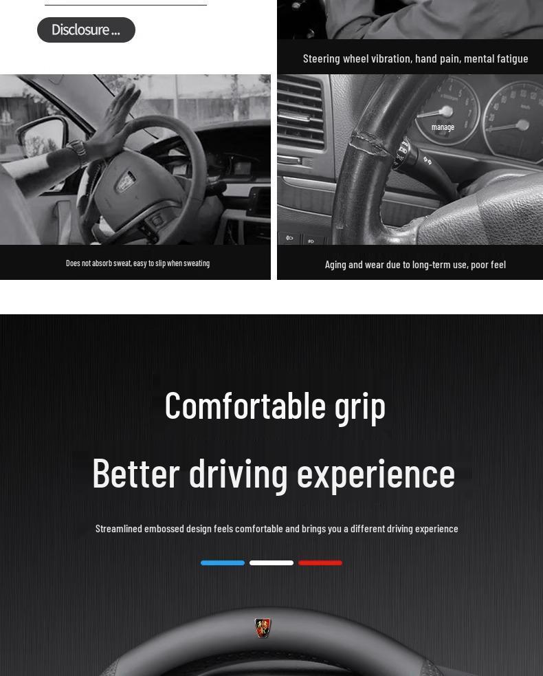 Roewe Suede Steering Wheel Cover for I5, i6MAX, RX3, RX5, RX8, RX9 Models