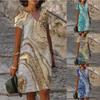 Women's Fashion Summer Spring Short Sleeve V-Neck Casual Dresses