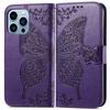 Shockproof Printed Butterfly Leather Flip Wallet Card Holder Case For iPhone 17 Air 16 15 14 13 12 Pro Max Plus 16E Phone Cover
