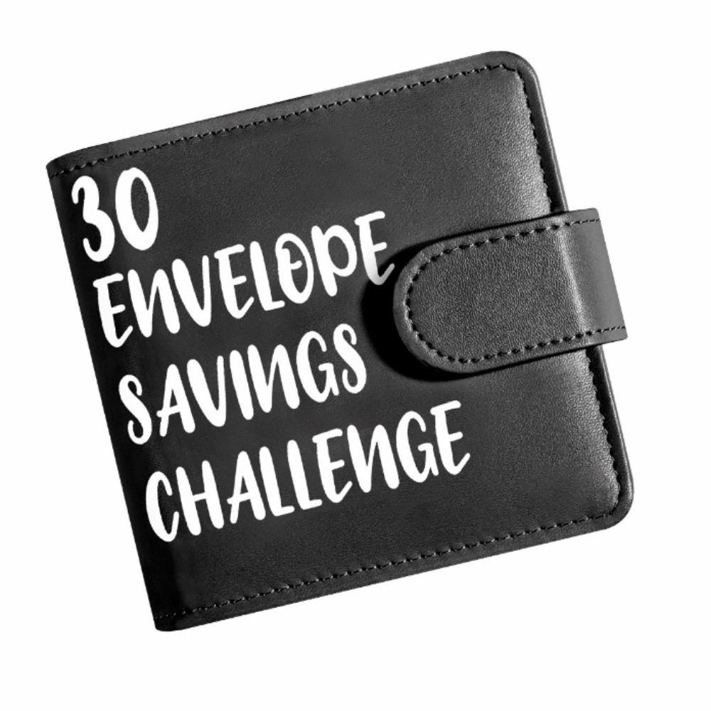 

Книга-вызов для экономии денег в виде отдельных листов, папка-биндер для 30 конвертов, 30-дневный вызов чёрный