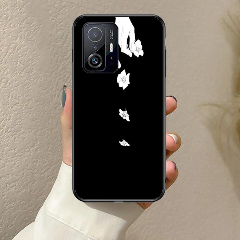 Anime Aesthetic Black Funda For POCO F5 F3 M5s C40 F4 GT X3 X4 X5 Pro Case For Xiaomi 12 13 Lite 11T 12T Pro 12X