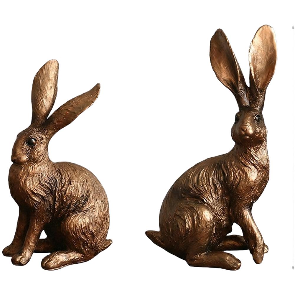 Vintage Rabbit Decor Nordic Rabbit Statue Resin Rabbit Ornament