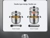 Supor Multi-Purpose 304 Stainless Steel Steamer Pot with Thickened Composite Bottom, 22/24cm - Ideal for Fish and Soup.