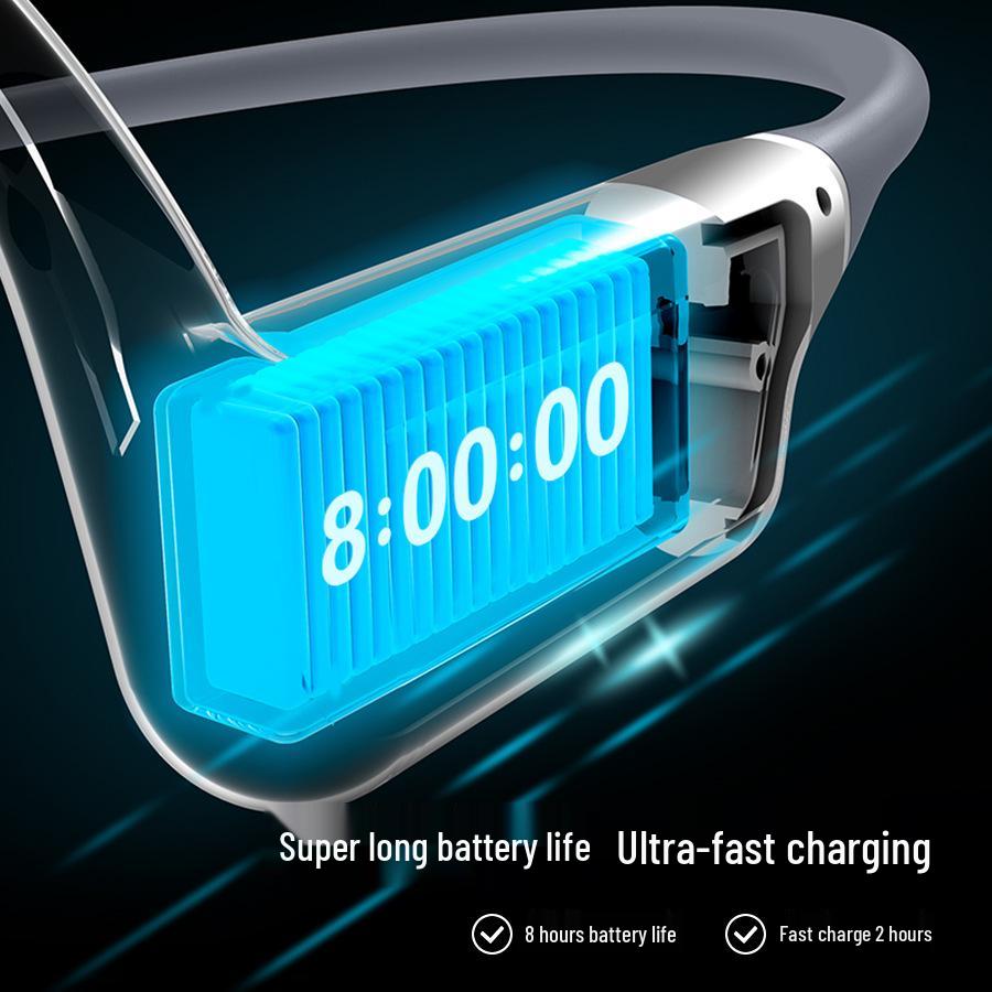 ES-910 Bone Conduction Bluetooth Headphones, IPX8 Waterproof, 32GB Memory, Perfect for Swimming and Sports