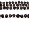 Black Rudraksha Mala 7 MM | Natural Rudraksha Beads Necklace | Meditation and Yoga Beads | Hindu Prayer Necklace | Sacred Jewelry | Unique Gift