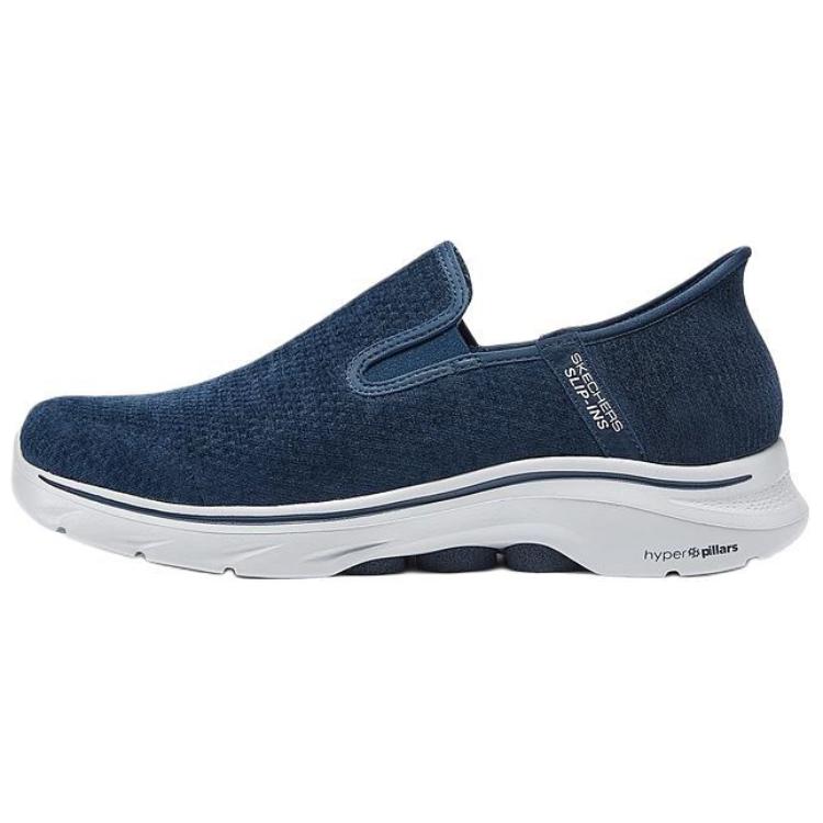 Skechers Go Walk 7 Удобные Простые Прочные Низкие Повседневные Кроссовки Мужские Кроссовки Синий 216671-NVY 39.5
