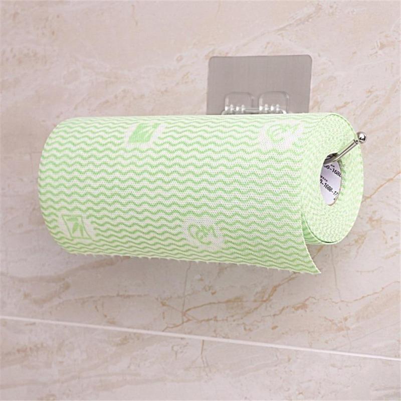 Kitchen Paper Holder Hanger Tissue Roll Towel Rack Hanging Organizer Storage Hook Holder
