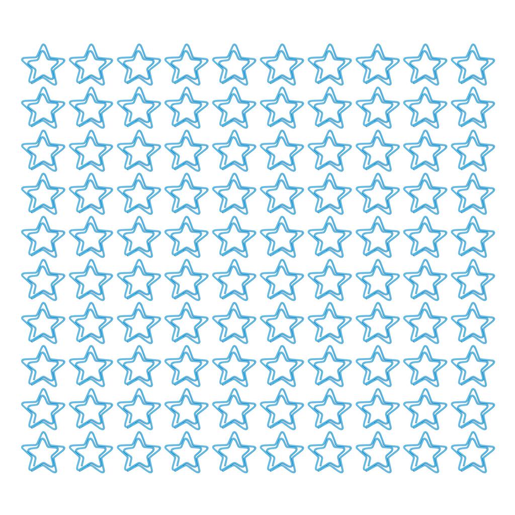 100 Stück Sternform Büroklammern Plattierungsprozess Rostfrei Praktische Metallische Büroklammern für Büro