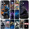 Phone Cover Black Marvel Comics Panther for Apple iPhone 17 16 Plus 13 12 Pro Max Mini X XR ProMax 16E 15+ 16Plus Air Soft Case