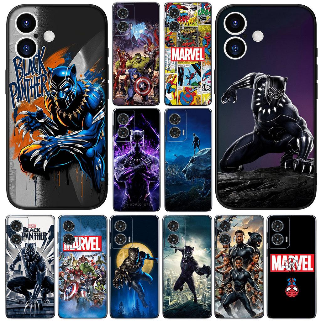 Phone Cover Black Marvel Comics Panther for Apple iPhone 17 16 Plus 13 12 Pro Max Mini X XR ProMax 16E 15+ 16Plus Air Soft Case