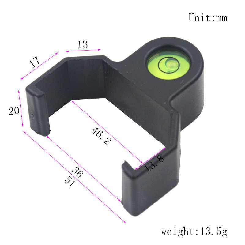 Snap-on Vertical Bubble Level Ruler - Plastic, Easy Installation