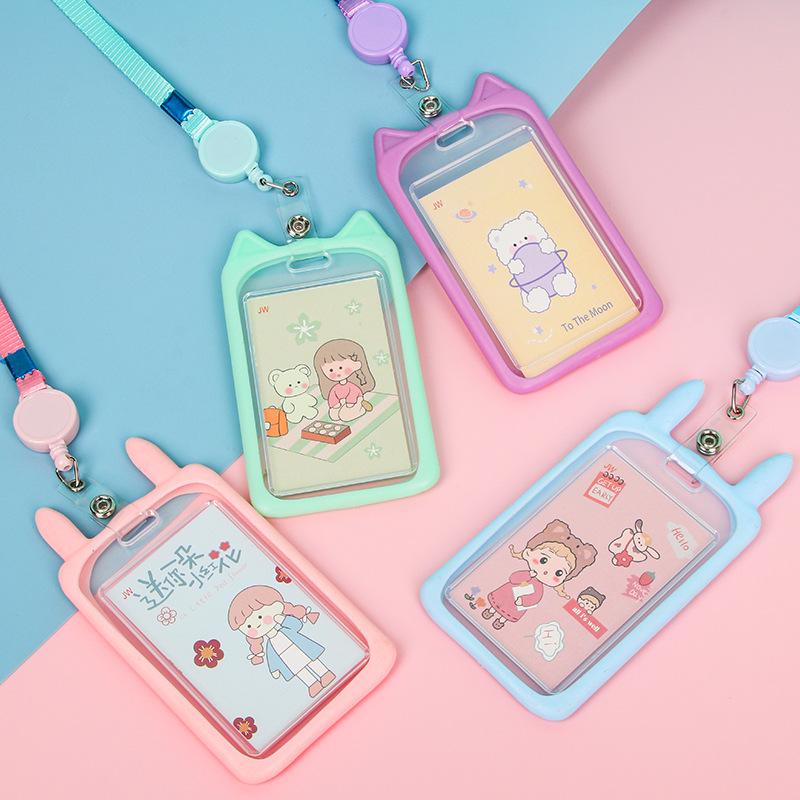 Transparent Student ID and Meal Card Holder with Lanyard