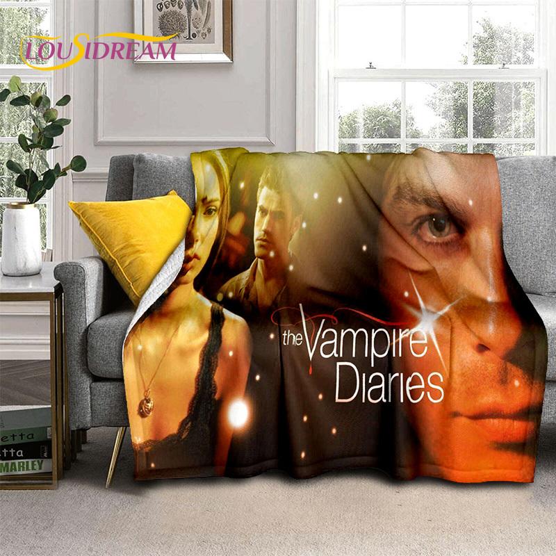 3D Latest The Vampire Diaries Damon Salvatore Soft Flannel Blankets,Throw Blanket Comfortable Blanket for Beds Sofa Home Bedroom