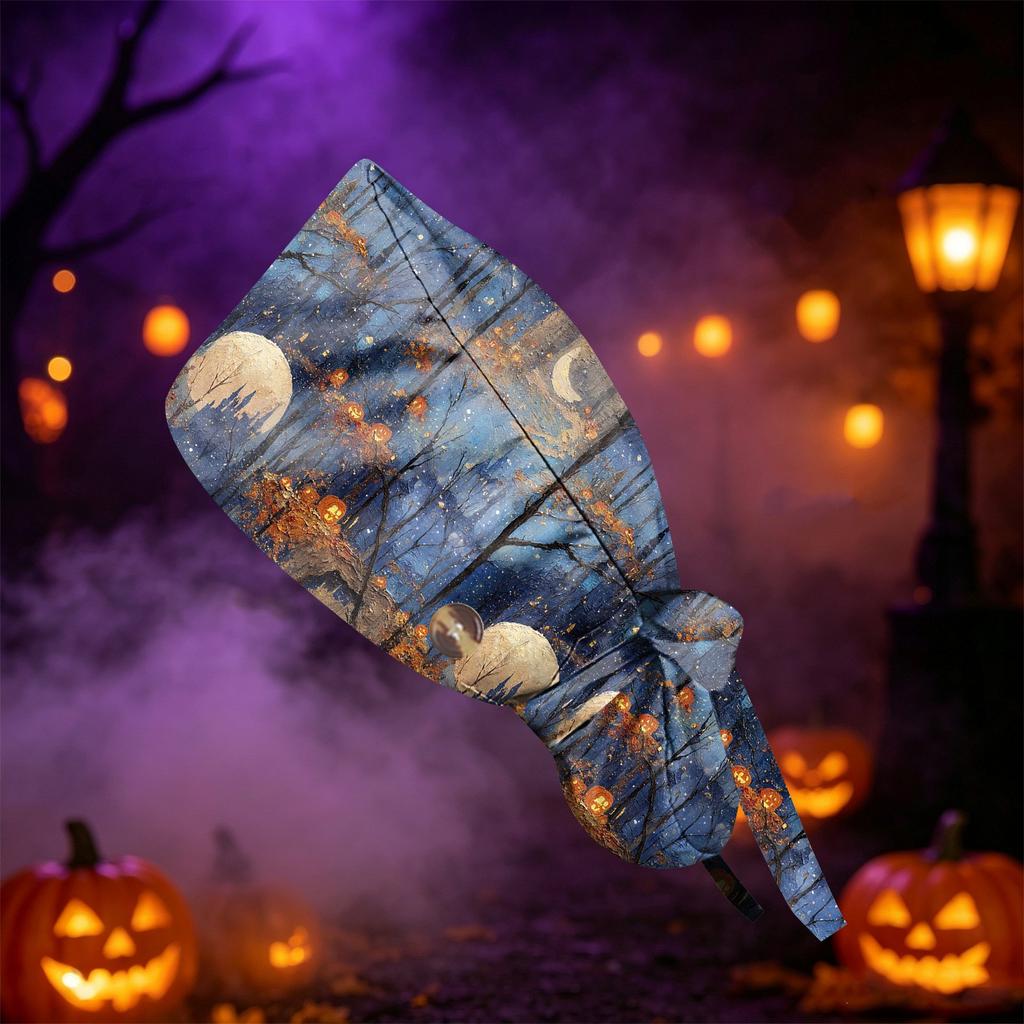 Women's Halloween Printed Ponytail for Work Shower Hair Wrap