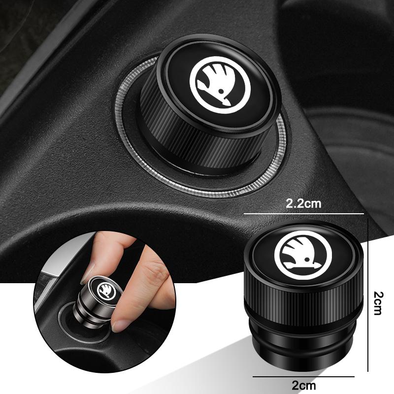 2025 Hot Car Cigarette Lighter Cover DustProof Decoration Cap For Skoda Fabia Superb Yeti Octavia Enyaq Rapid Kodiaq Kamiq Karoq