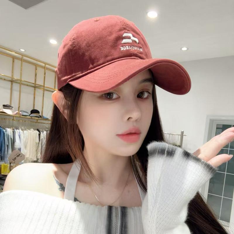 Hat Female Spring Summer Big Head Circumference Baseball Cap Couple Shade Versatile Embroidery Letter Cap Tide 54-60cm