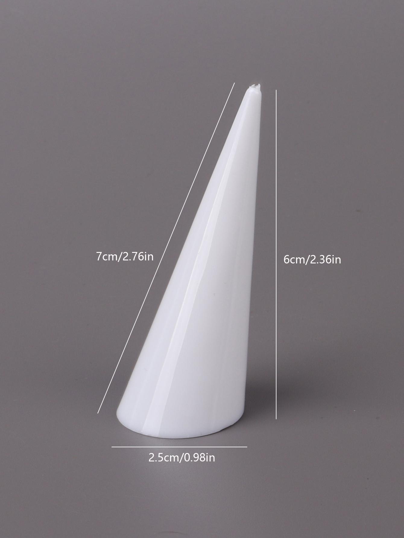 

Оптовая продажа прозрачного акрилового конического кольца Riangle для хранения ювелирных изделий, пластиковая подставка для кольца белый