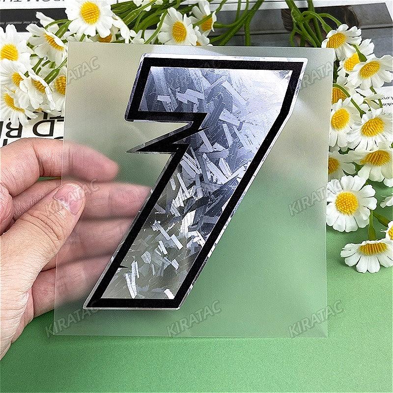 1PC Silver Carbon Fiber Arabic Numerals Motorcycle Stickers Waterproof Vinyl Decals for BMW KTM YAMAHA Kawasaki Suzuki Honda