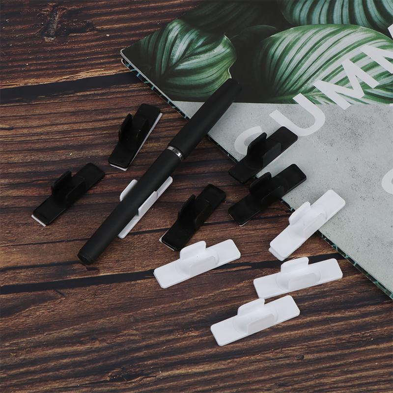 10 ks Samolepicí držák na pero Tužka Plastový klip Držák Stolní Pevné Pouzdro na pero Pro Notebook Stylus Tužka Klip Držák
