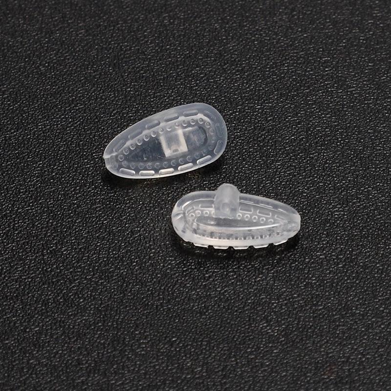 Screw-in Air Chamber Silicone Nose Pads Comfortable Anti-slip Oval for Daily Wear Glasses Sunglasses 10/50 Pairs