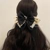 Koreanische High-End Satin-Pünktchen-Haarspange mit Schleife - Modisches Nischen-Accessoire für Damen