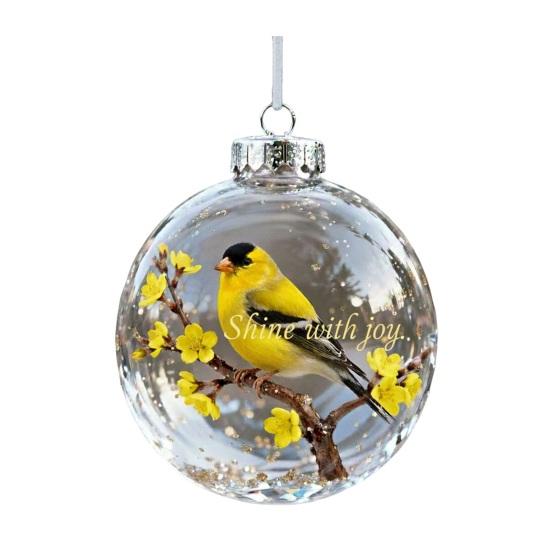 Christmas Ornament Christmas Tree Bird Spherical Decorative Pendant Snowflake Ornament Holiday Tree Decoration