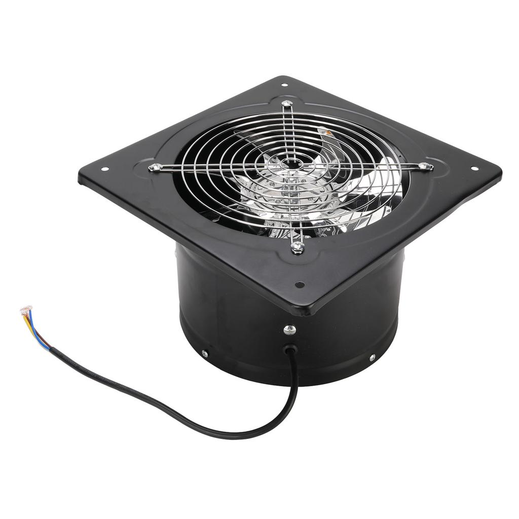 Kitchen Exhaust Fan 9.8 Inch Carbon Steel 2800RPM 80W 7 Blades Quiet Wall Mount Fume Extractor