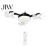 Living Room Ventilation Light 3/4/5 Blade Ceiling Fan with & Remote Control, 2-in-1 Silent LED Drone Energy Saving Foldable Blades, 3-Speed