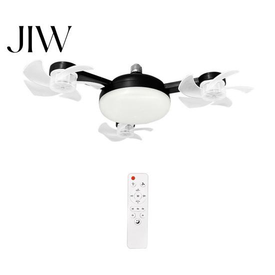 Living Room Ventilation Light 3/4/5 Blade Ceiling Fan with & Remote Control, 2-in-1 Silent LED Drone Energy Saving Foldable Blades, 3-Speed