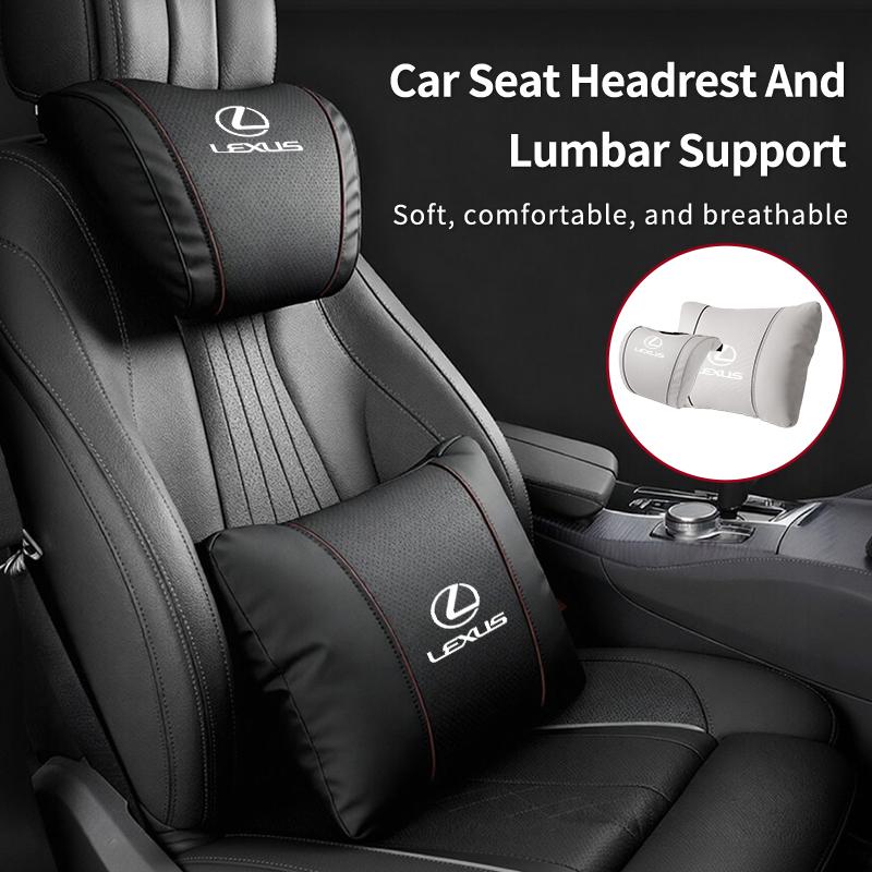 Car Seat Headrest Lumbar Support Neck Pillow Waist Cushion Backrest For Lexus UX250h RX450h CT200h RX400h RX300 NX300h RX350 AEK1