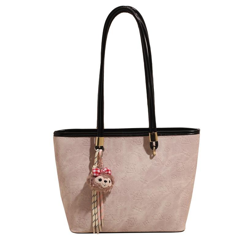 Retro bag women's large capacity 2025 new spring and summer versatile casual shoulder bag simple work commuter tote bag