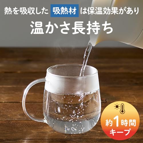 Doshisha Pitcher for Hot Water: Hot Water Specialist, 1.0L, Heat-Absorbent Design, Ivory, ON℃ZONE