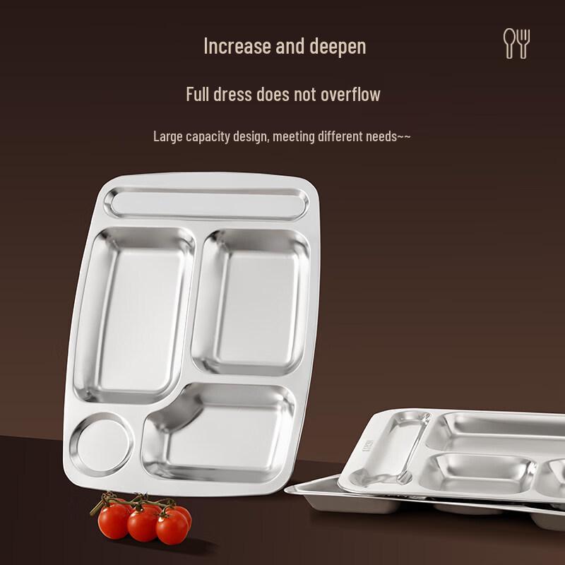 Zhuoliang 304 Stainless Steel Divided Lunch Plate
