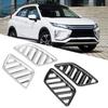 Left Rudder New 2Pcs Car Interior Upper Air Vent Outlet Cover Trim for Mitsubishi Eclipse Cross 2017-2018 Silver/Carbon
