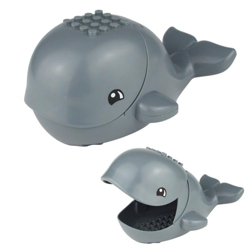 Sea World Animal Blue Shark Whale Sharks Model Blocks Toy For Children Mini Animals Figures Education Toys Compatible Building