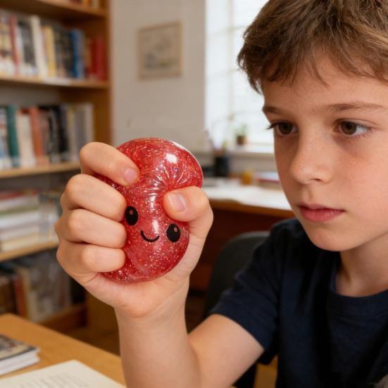 Glitter Dumpling Squeeze Toy Smiling Expression Steamed Bun Fidget Toy Stretchy Decompression Simulation Dough Ball Desk Toy