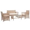 Day and Night - Day and Night 4-piece Garden Furniture Set and Beige Synthetic Rattan Cushions