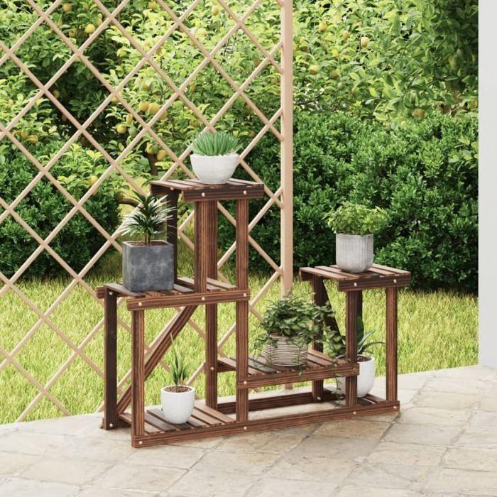 VidaXL Support à fleurs 90x25x73,5 cm bois massif de sapin 362875