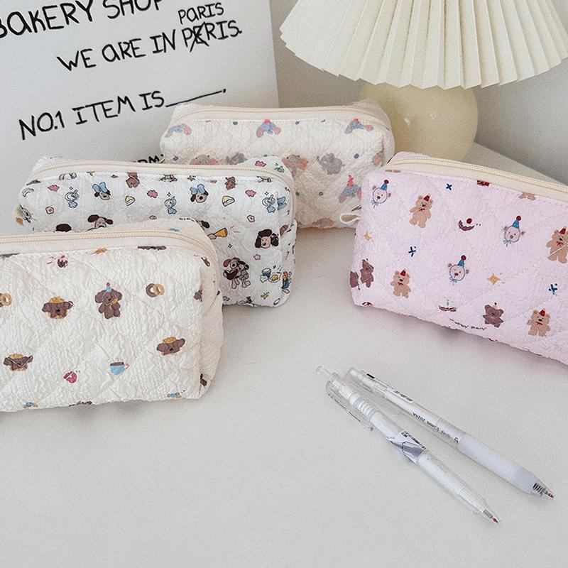 Cute Cartoon Print Women'S Cosmetic Bag Portable Ladies Makeup Case Travel Storage Bags Casual Female Clutch Purse