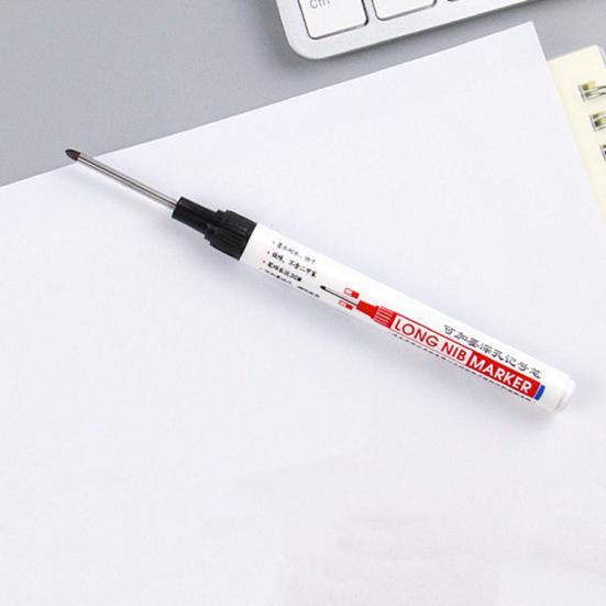 Deep Hole Marker Pen Multi-purpose Waterproof Quick Dry Large Capacity Permanent Ink Filling Clip Design Ceramic Tile Carpenter Long Head Marker
