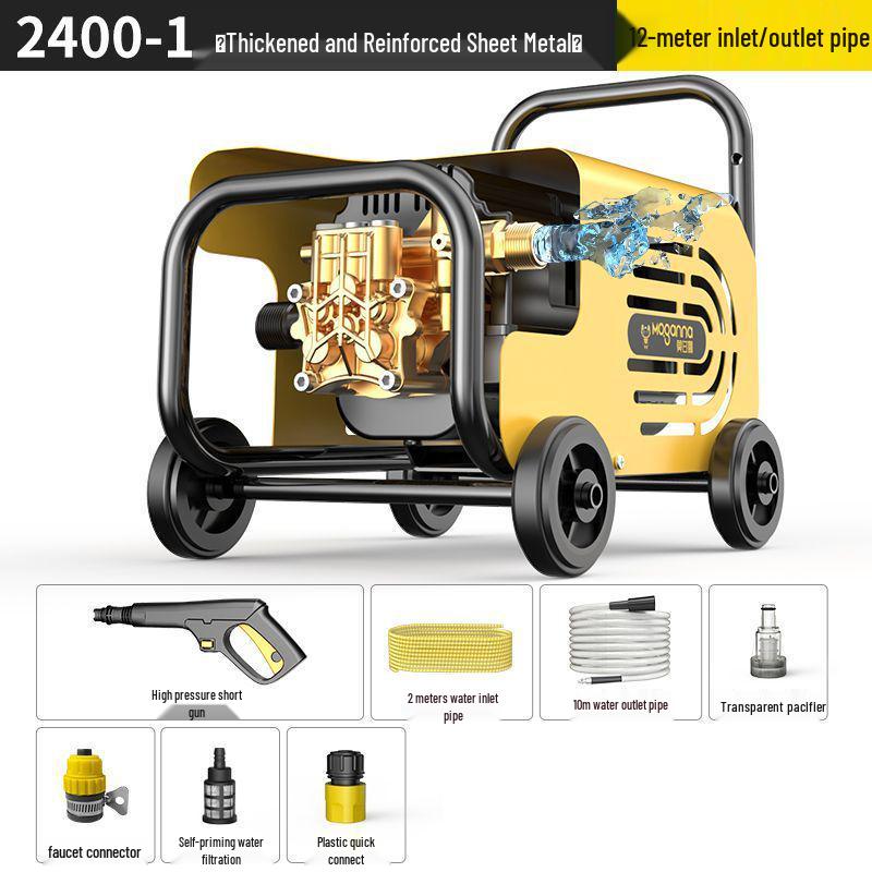 High-Power Portable Car Washer, 220V, Universal Plug-in for Household & Commercial Use