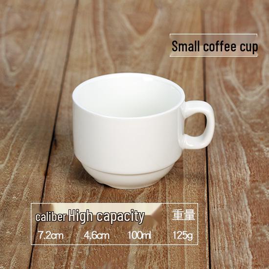 Elegant White Ceramic Coffee Cup & Saucer Set with Spoon – Ideal for Home or Hotel Use