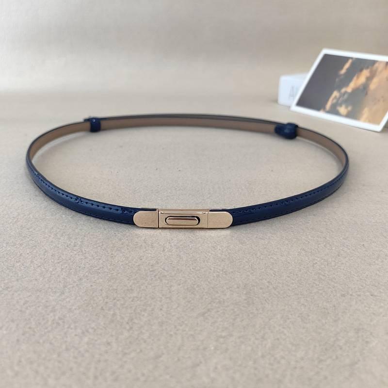 Summer Genuine Leather Girl Slim Waist Belt Metal Buckle Dresses Decoration