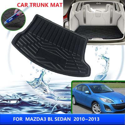 מחצלת תא מטען לרכב למאזדה3 מאזדה 3 BL סדאן 2010 2011 2012 2013 מחצלת אחסון עמידה בטמפרטורה גבוהה אביזרי פנים לרכב