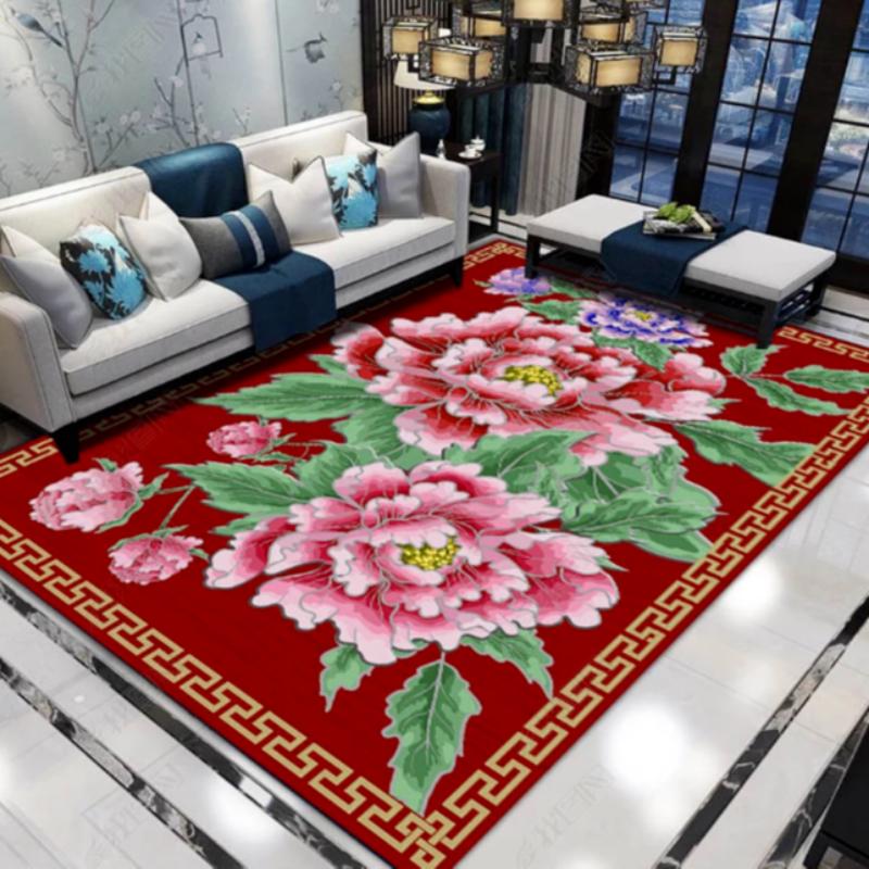 New Chinese Living Room Carpet Home Luxury Bedroom Bedside Large Area Mat Office Commercial Carpets Washable Entrance Doormat