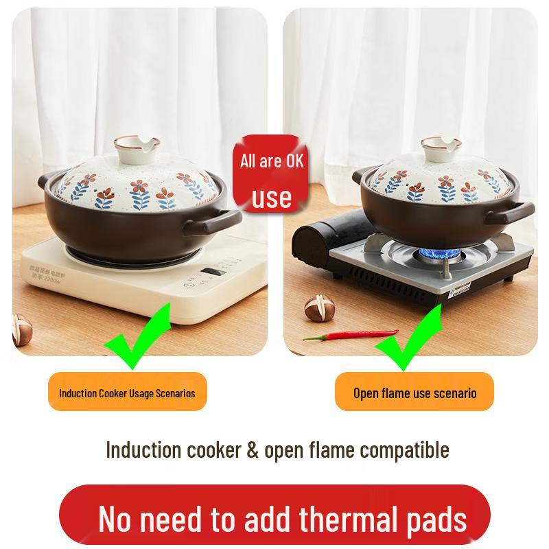PuPan Ceramic Soup Pot for Induction Cooktops