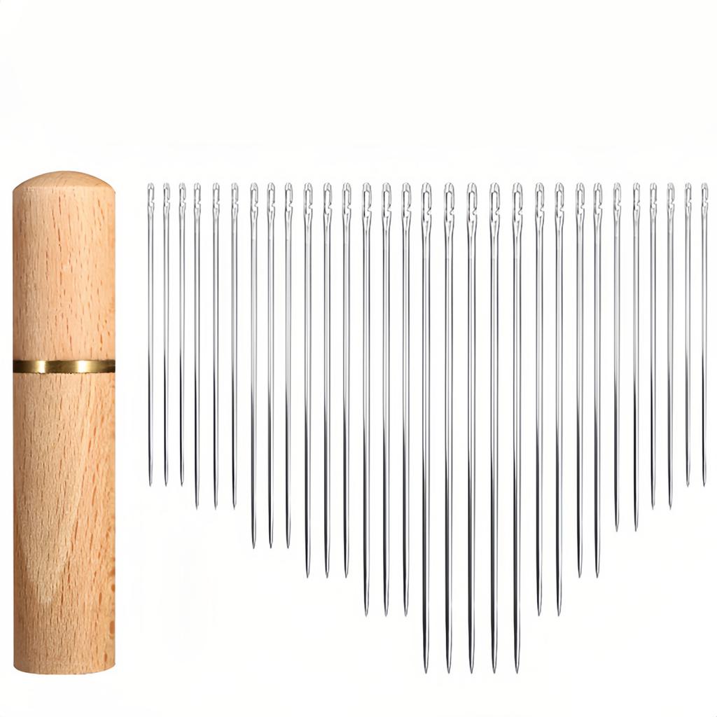 Large-Eyed Hand-Sewing Steel Needles Household Hand Sewing Needles Large-Sized Needles for Elderly Quilt Mending Coarse Needles