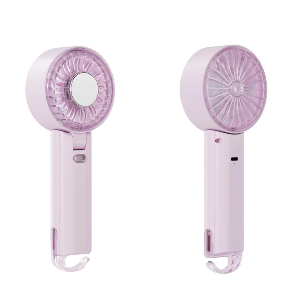 Faltbarer Handventilator — Tragbarer USB-wiederaufladbarer Ventilator mit starkem Luftstrom; Kompakt und leicht, ideal für Schreibtische, im Freien und auf Reisen