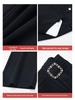 Women's Black High Waist Slimming Bell Bottom Suit Pants