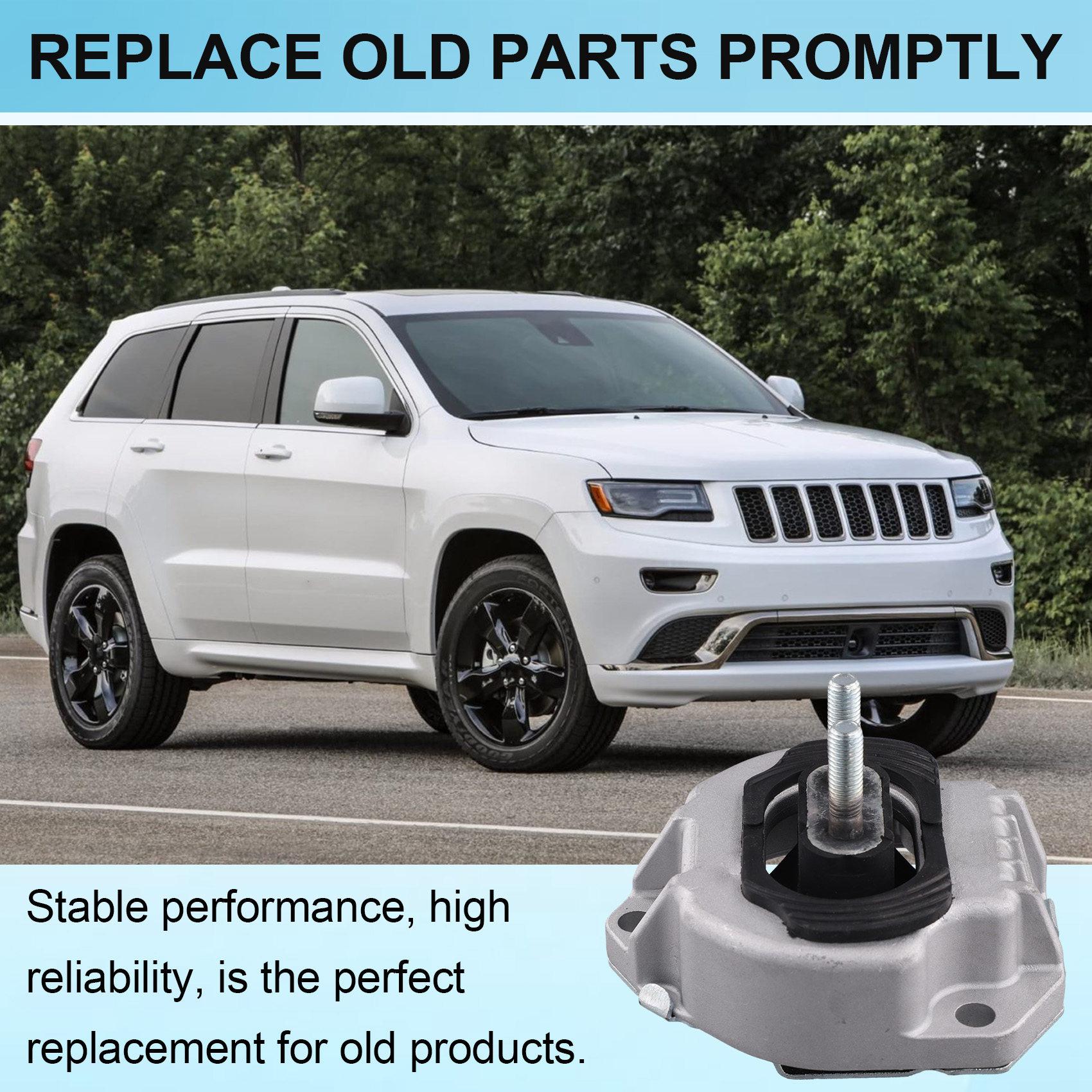 For Jeep Grand Cherokee Compatible 68103111AB Transmission Mount Replacement Part Silver  Black